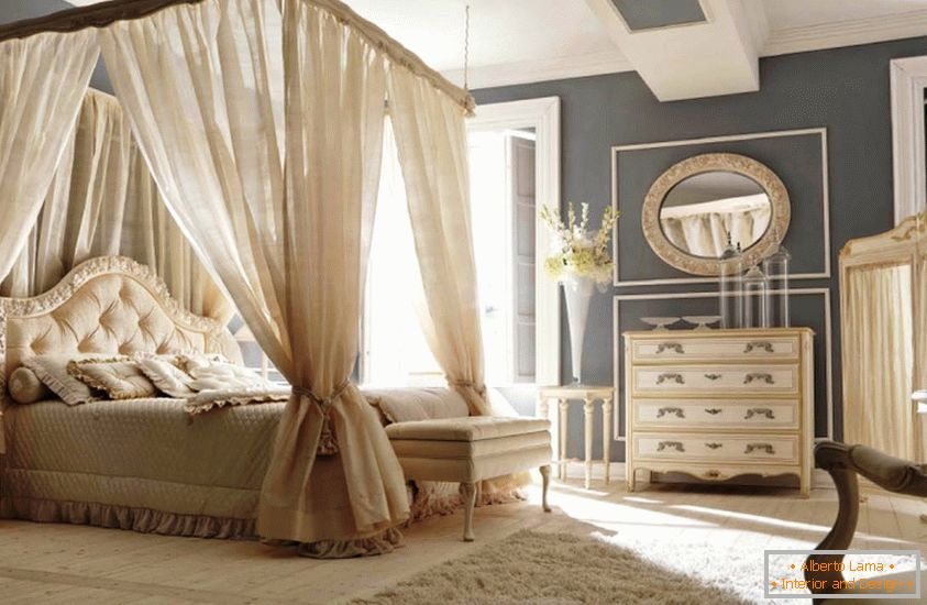 Пастелни цветове в дизайна на луксозна спалня