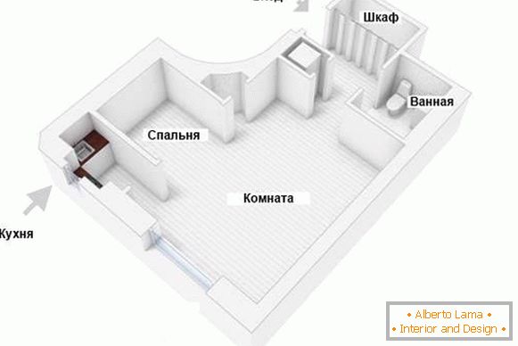 Апартамент план с ниша