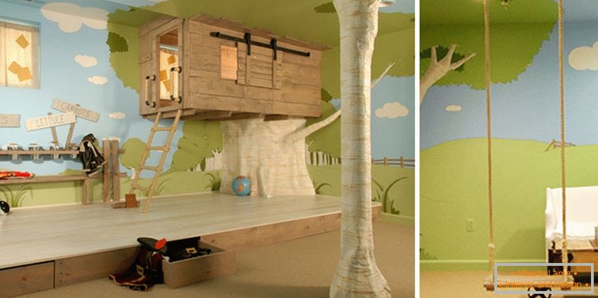 Детска къща в стил дървена къща