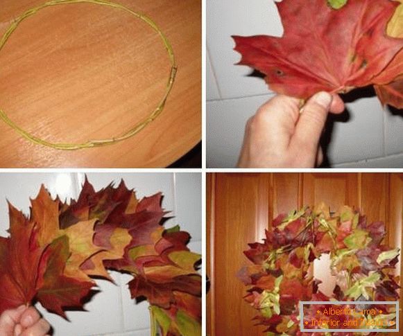 Maple венец от есенни листа - фото инструкция