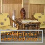 Маса и столове, изработени от бамбук