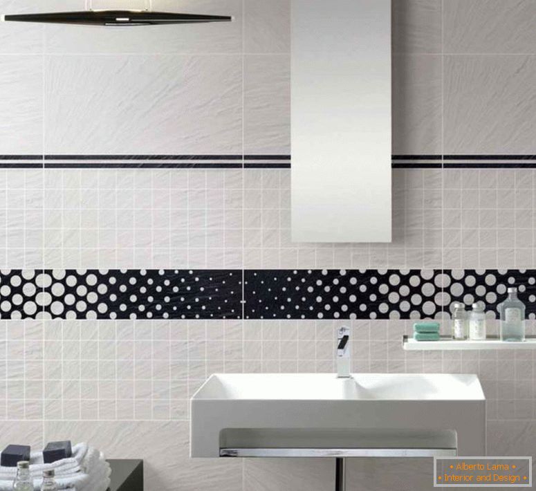 simple-black-and-white-баняroom-tile-for-backsplash-usage