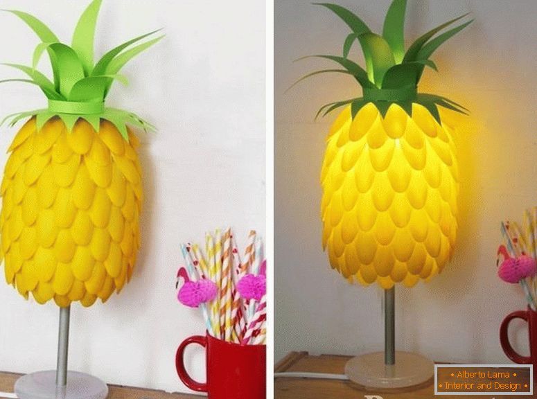 Лампа за маса под формата на ананас