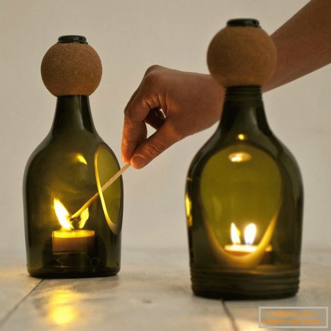 Свещ от бутилки