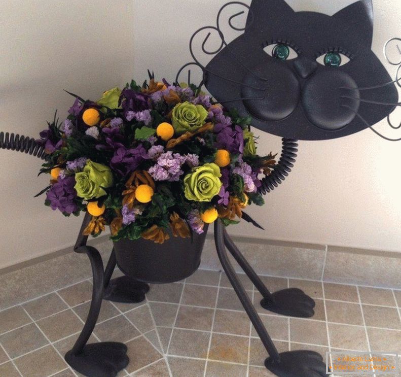 Котка за цветя