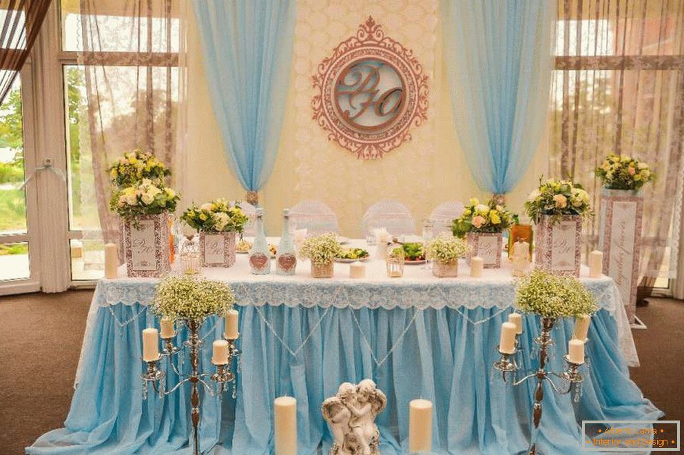 Ангели и свещи на сватбената маса