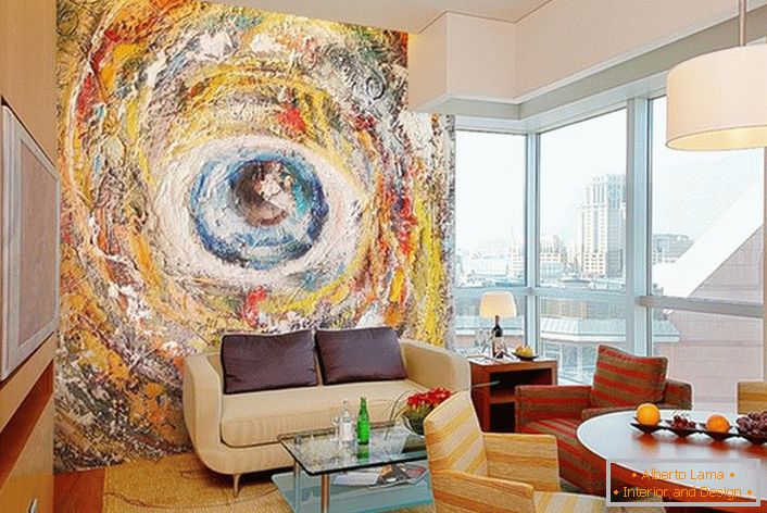 Декоративната боя в интериора ще добави елегантност към интериора на вашия апартамент.