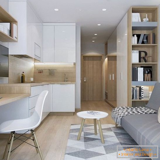интериорен дизайн на двустаен апартамент, снимка 4