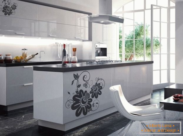 Интериорен дизайн на кухня-трапезария снимка 2
