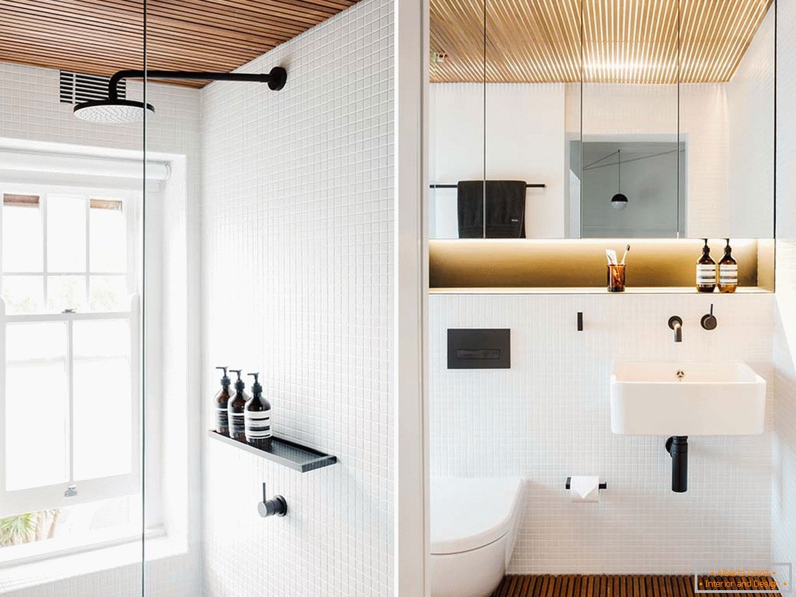 Интериорен дизайн на малък апартамент в Сидни - ванная