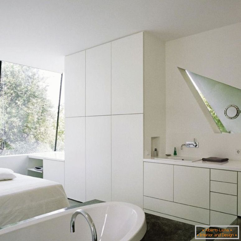 забавен-минималистичен интериор-дизайн-Tumblr-в-други-вдъхновяващо-баня-украса от дома дизайнери-галерия-с-бяло-схема-овална вана-и-хром-кранче-и-шкафове-въображение 915x915