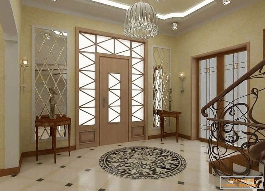 Дизайнерски коридор - коридор със стълбище в частна къща