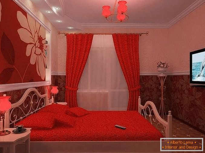 червена бяла спалня, снимка 15