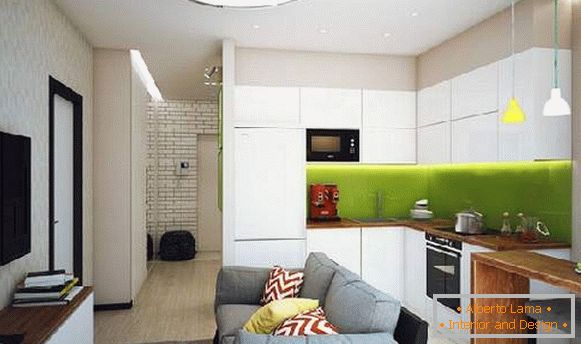дизайнерска кухня с диван 18 кв. м, снимка 23