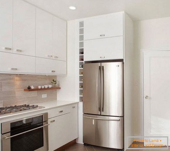 дизайн на малка кухня с хладилник, снимка 33