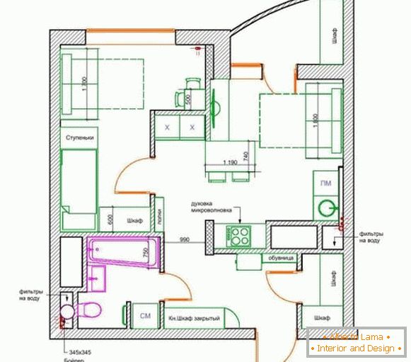 Дизайн апартамент-42-кв.м-план