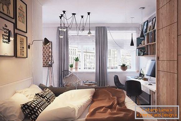 Най-добрите дизайнерски опции за едностаен апартамент от 40 кв.м.