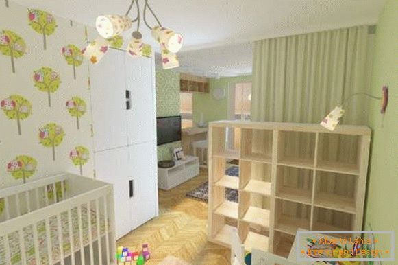 Проектиране на едностаен апартамент за семейство с дете