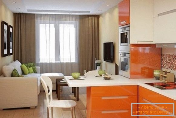 Дизайн на едностаен апартамент в модерен стил - снимка 4