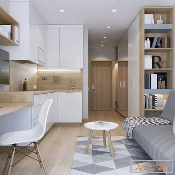 Дизайн на едностаен апартамент от 30 кв. М. - снимка 5