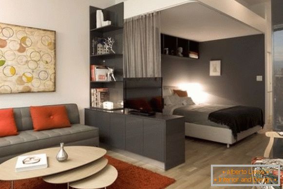 Дизайн на едностаен апартамент 40 кв.м - снимка 4