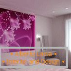 Снимка Стенопис с цветами в интерьере спальни