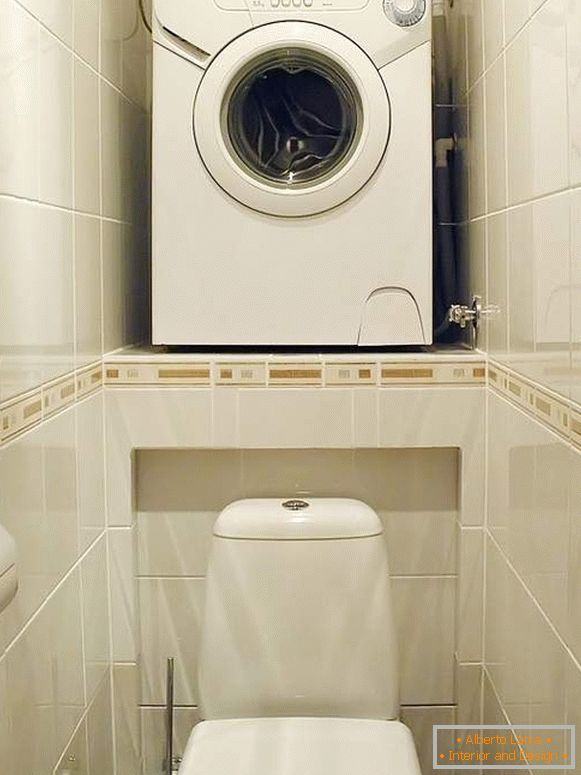 Пералня над тоалетната - как да направите интериор