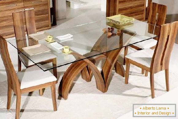 дизайнерско стъкло трапезарна маса, снимка 17