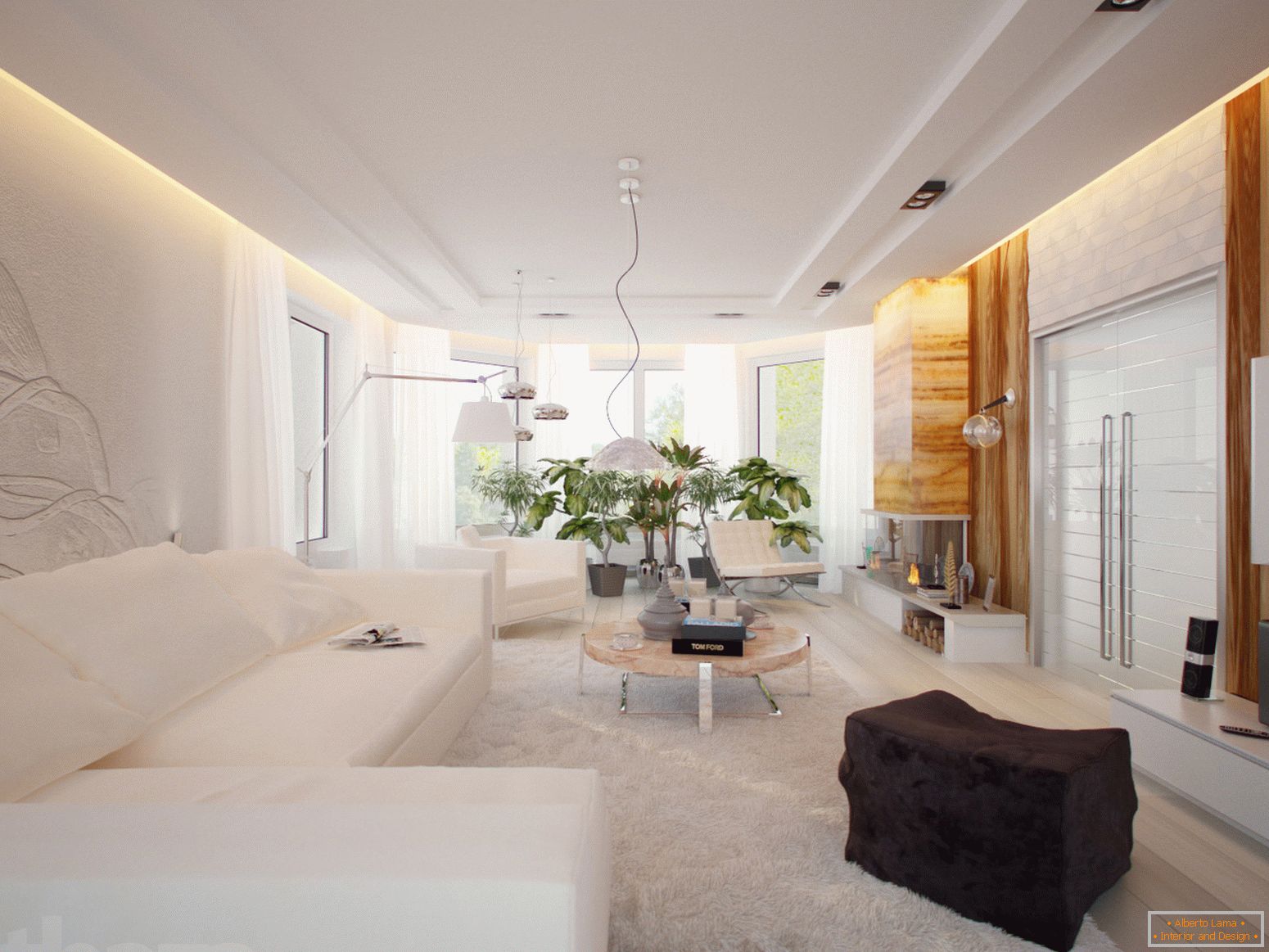 Просторната и светла стая за гости в минималистичен стил е отличен пример за правилно подбрани мебели.