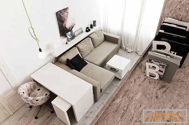 Интериорен дизайн на малък апартамент в Полша