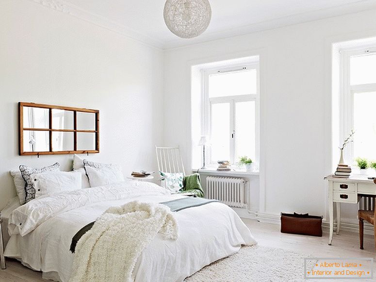 Интериор на модерен спалня в Швеция