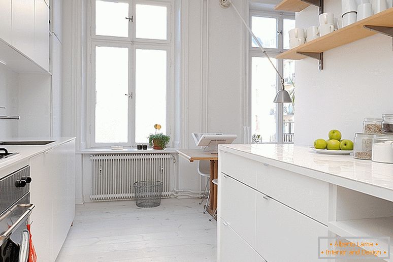 Кухня на луксозни малки апартаменти в Швеция