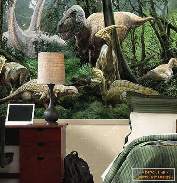 динозавър тапети в детска стая, снимка 45