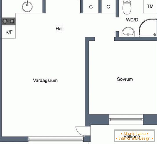 Реален план за малък апартамент