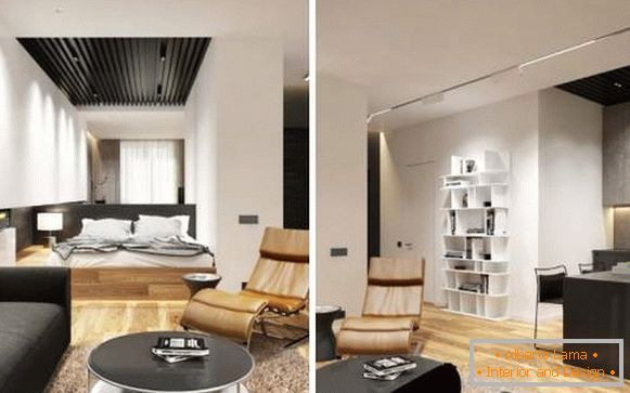 Луксозни едностайни студийни апартаменти - високотехнологична дизайнерска снимка
