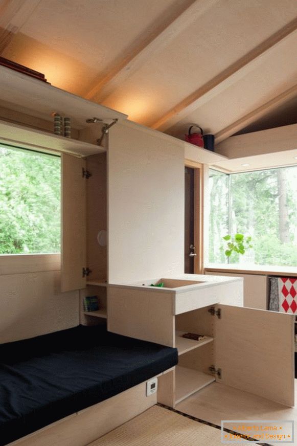 Системи за съхранение в малка къща във Финландия