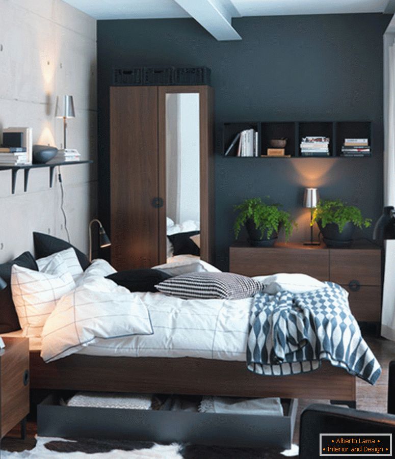 спалня-дизайн-IKEA-автобиография-уникален дизайн спалня-ИКЕА