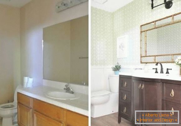 Нов дизайн на баня в частна къща преди и след