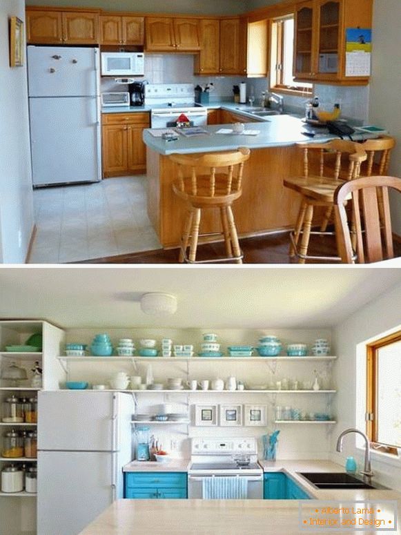 Преображение кухни до и после