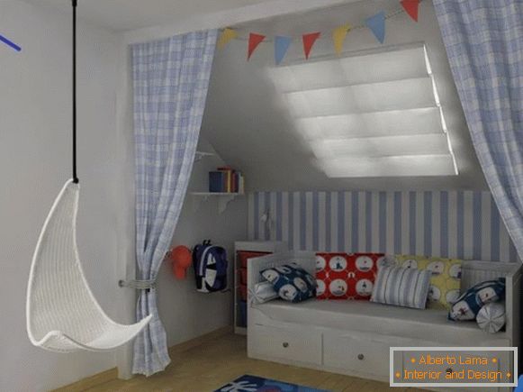 интериор на тавана на детската стая, снимка 71