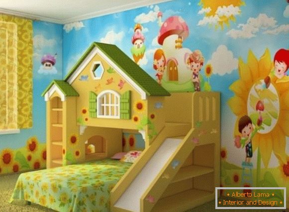 интериор на детска стая за момиче 3 лет