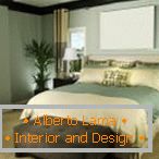 Зелени нюанси в дизайна на стаята за гости