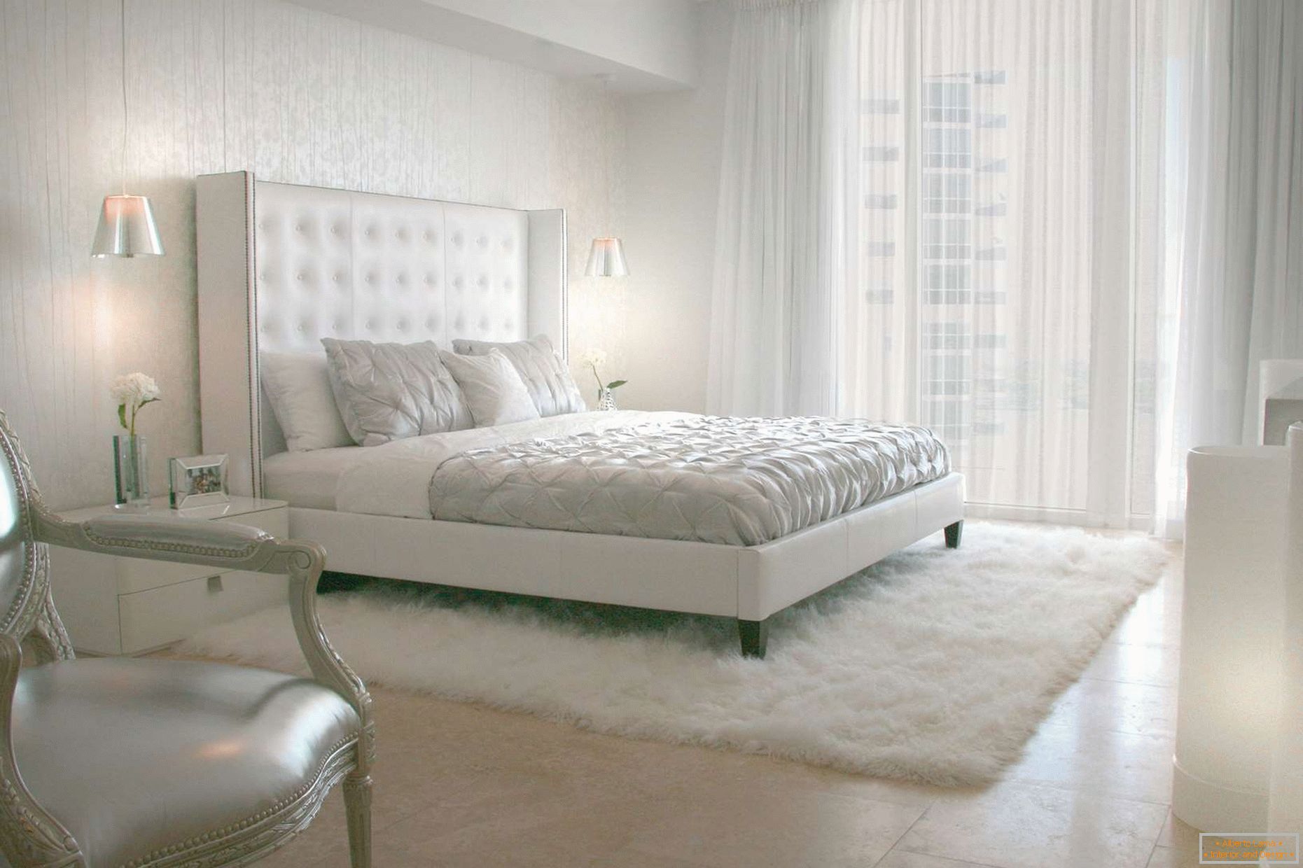 Бял цвят в дизайна на спалнята