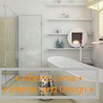 Дизайн на банята в бял цвят