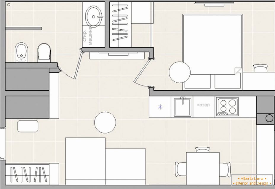 Планирайте малък двустаен апартамент