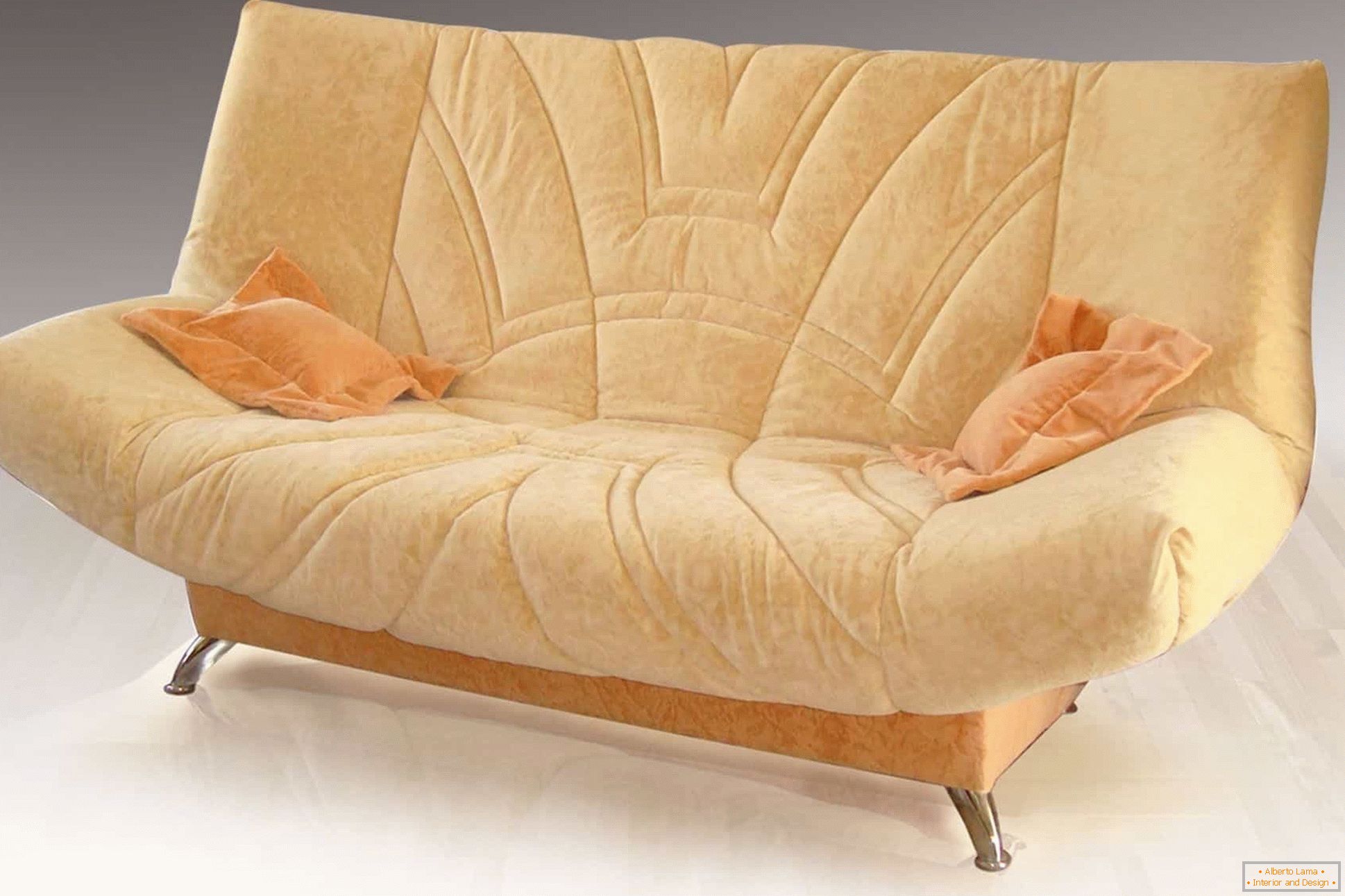 Сгъваем диван в плат с механизъм с щракване и щракване
