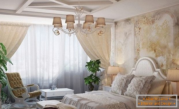 Френски стил във вътрешността на спалнята