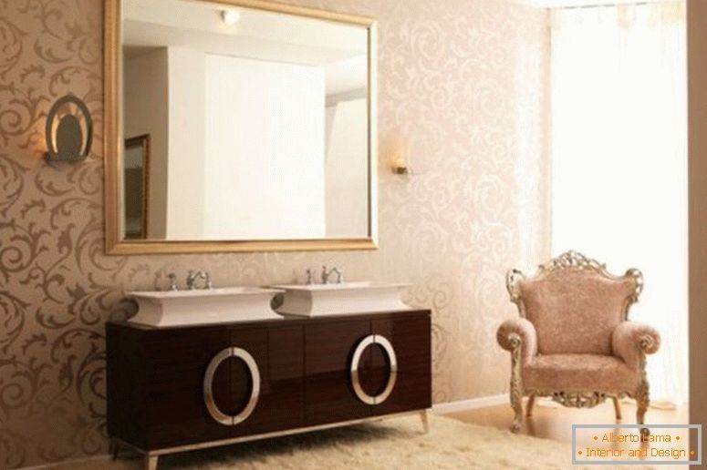 съвременния класически мебели, баня интериор
