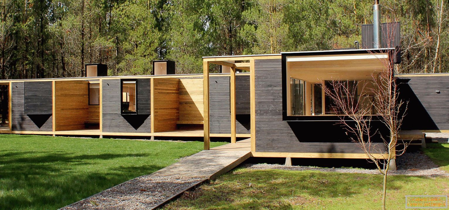 Дървена модулна къща в Чили