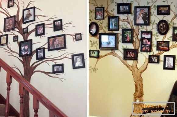 Идеи за декорация на стени с снимки - родословно дърво